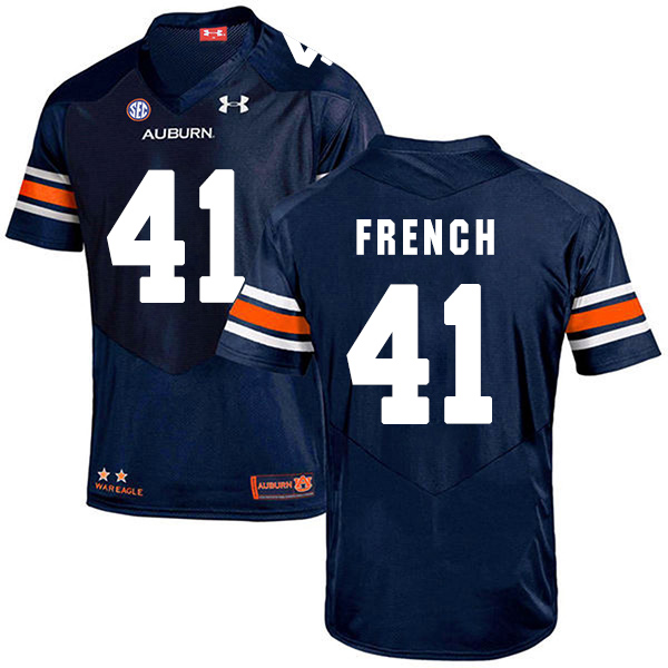 Josh French Auburn Tigers Men's Jersey - #41 NCAA Navy Blue Stitched Authentic