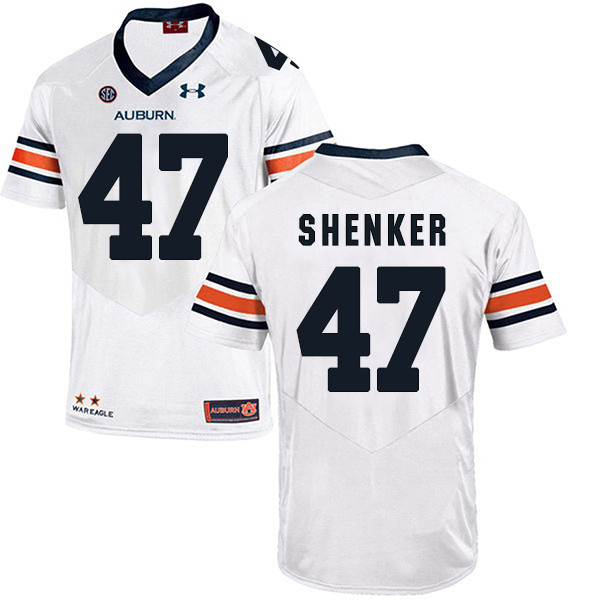 John Shenker Auburn Tigers Men's Jersey - #47 NCAA White Stitched Authentic