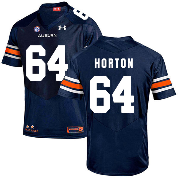 Mike Horton Auburn Tigers Men's Jersey - #64 NCAA Navy Blue Stitched Authentic