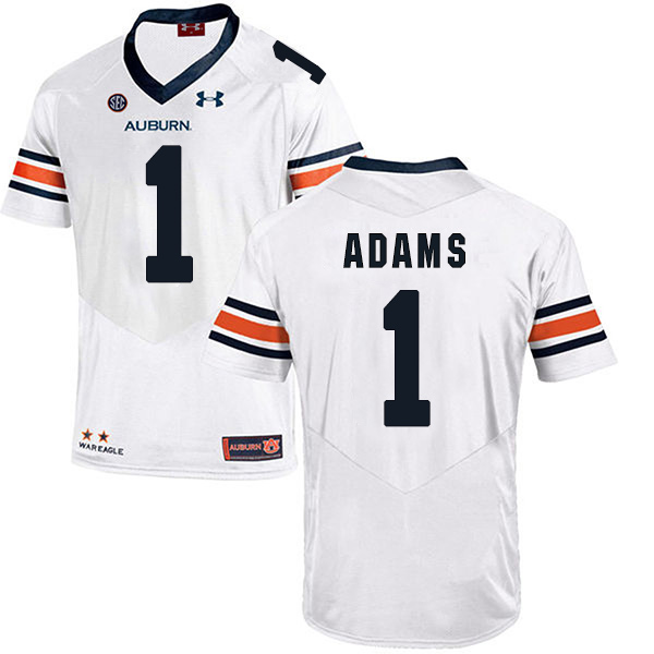 Montravius Adams Auburn Tigers Men's Jersey - #1 NCAA White Stitched Authentic