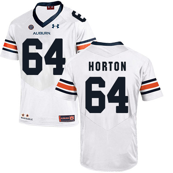 Mike Horton Auburn Tigers Men's Jersey - #64 NCAA White Stitched Authentic