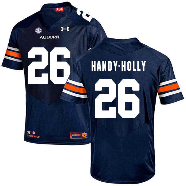 Kendarian Handy-Holly Carlson Auburn Tigers Men's Jersey - #26 NCAA Navy Blue Stitched Authentic