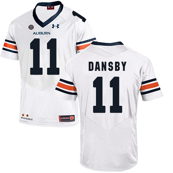 Karlos Dansby Auburn Tigers Men's Jersey - #11 NCAA White Stitched Authentic