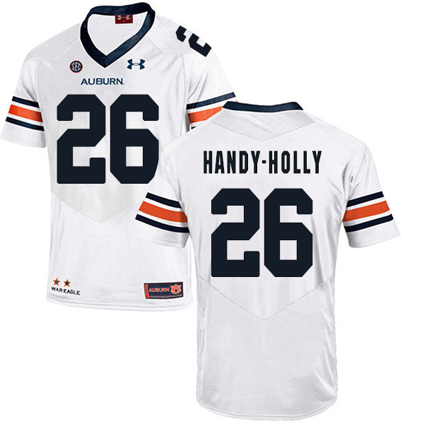 Kendarian Handy-Holly Carlson Auburn Tigers Men's Jersey - #26 NCAA White Stitched Authentic
