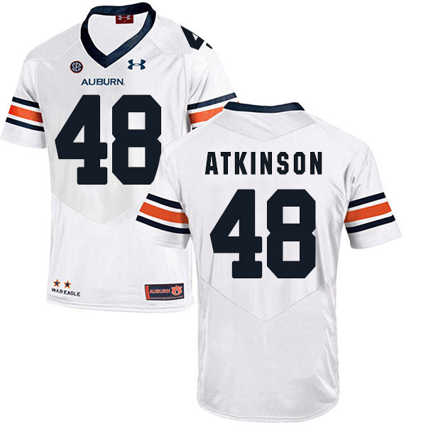 Montavious Atkinson Auburn Tigers Men's Jersey - #48 NCAA White Stitched Authentic