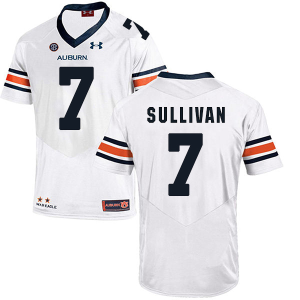 Pat Sullivan Auburn Tigers Men's Jersey - #7 NCAA White Stitched Authentic