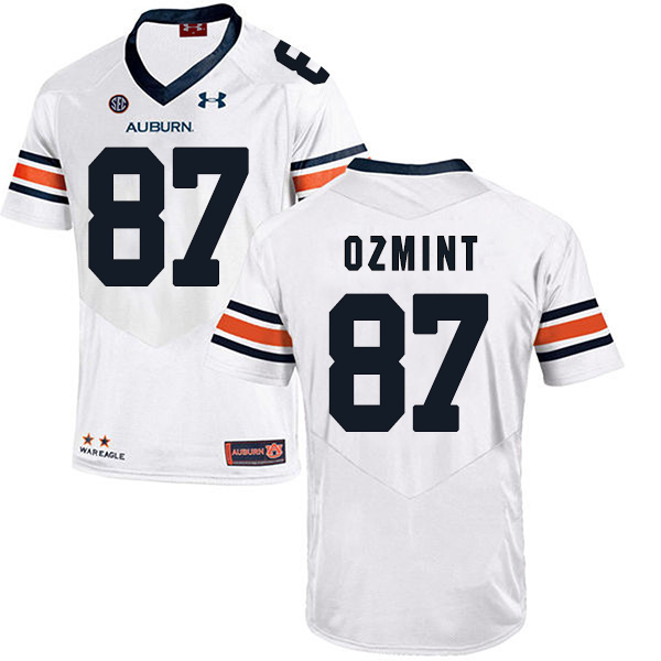 Pace Ozmint Auburn Tigers Men's Jersey - #87 NCAA White Stitched Authentic