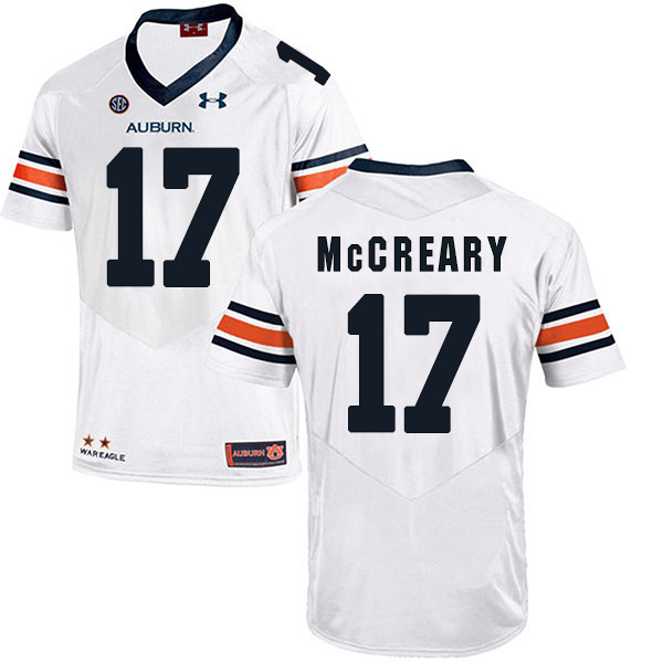 Roger McCreary Auburn Tigers Men's Jersey - #17 NCAA White Stitched Authentic