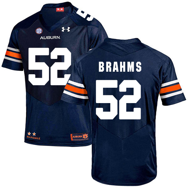 Nick Brahms Auburn Tigers Men's Jersey - #52 NCAA Navy Blue Stitched Authentic