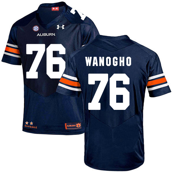 Prince Tega Wanogho Auburn Tigers Men's Jersey - #76 NCAA Navy Blue Stitched Authentic