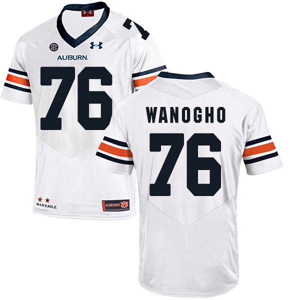 Prince Tega Wanogho Auburn Tigers Men's Jersey - #76 NCAA White Stitched Authentic