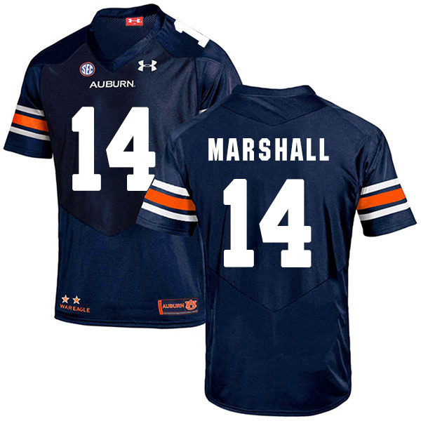 Nick Marshall Auburn Tigers Men's Jersey - #14 NCAA Navy Blue Stitched Authentic