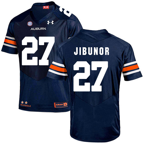Richard Jibunor Auburn Tigers Men's Jersey - #27 NCAA Navy Blue Stitched Authentic