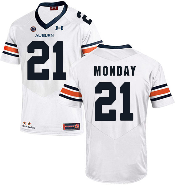 Smoke Monday Auburn Tigers Men's Jersey - #21 NCAA White Stitched Authentic