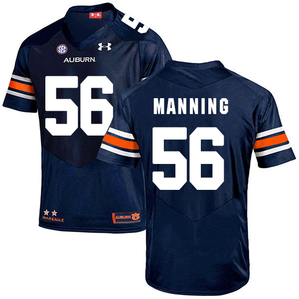 Tashawn Manning Auburn Tigers Men's Jersey - #56 NCAA Navy Blue Stitched Authentic