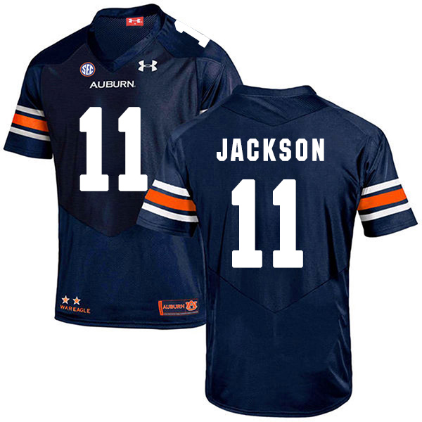 Shedrick Jackson Auburn Tigers Men's Jersey - #11 NCAA Navy Blue Stitched Authentic