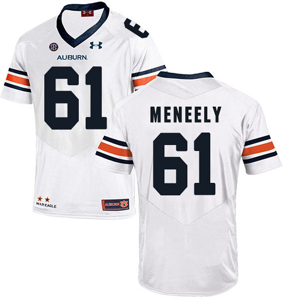 Ryan Meneely Auburn Tigers Men's Jersey - #61 NCAA White Stitched Authentic