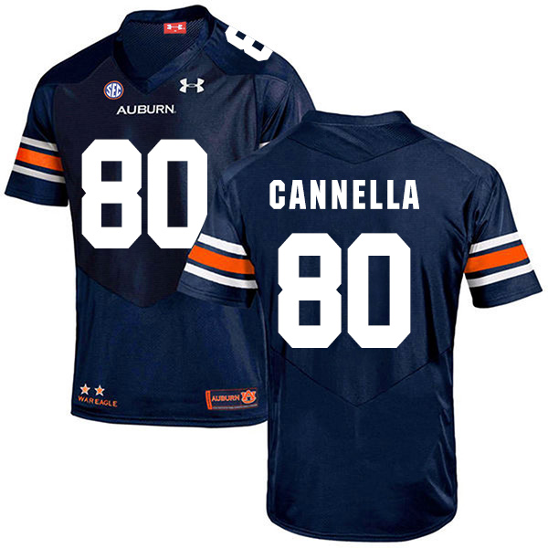Sal Cannella Auburn Tigers Men's Jersey - #80 NCAA Navy Blue Stitched Authentic