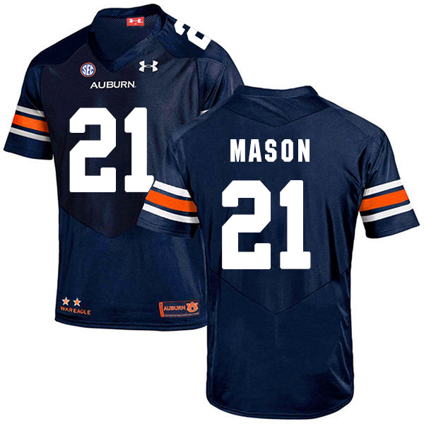 Tre Mason Auburn Tigers Men's Jersey - #21 NCAA Navy Blue Stitched Authentic