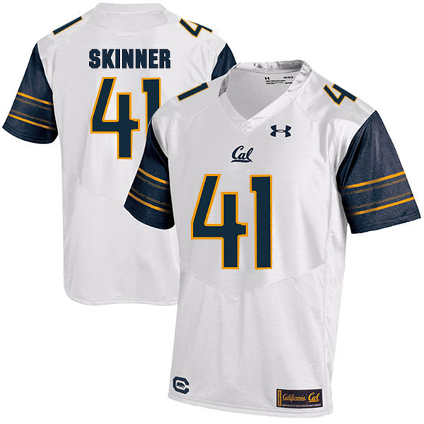 Ben Skinner California Golden Bears Men's Jersey - #41 NCAA White Stitched Authentic