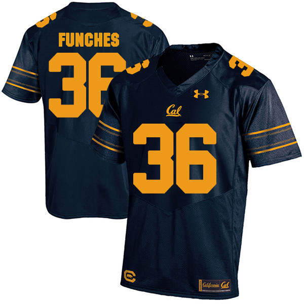 Alex Funches California Golden Bears Men's Jersey - #36 NCAA Navy Blue Stitched Authentic