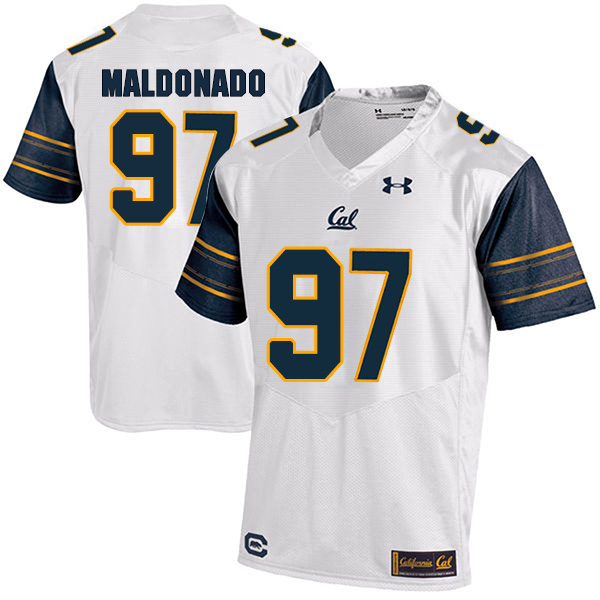 Aaron Maldonado California Golden Bears Men's Jersey - #97 NCAA White Stitched Authentic