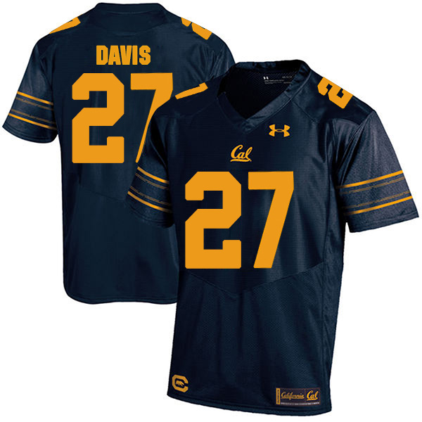 Ashtyn Davis California Golden Bears Men's Jersey - #27 NCAA Navy Blue Stitched Authentic