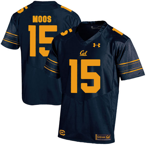 Ben Moos California Golden Bears Men's Jersey - #15 NCAA Navy Blue Stitched Authentic