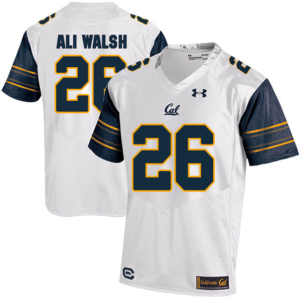 Biaggio Ali Walsh California Golden Bears Men's Jersey - #26 NCAA White Stitched Authentic