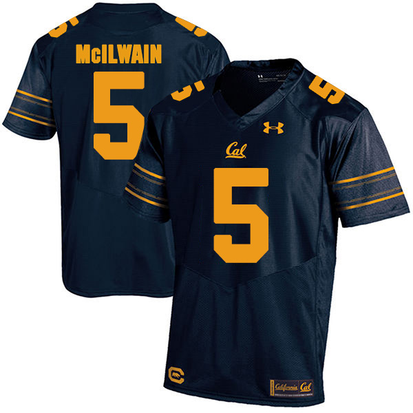 Brandon McIlwain California Golden Bears Men's Jersey - #5 NCAA Navy Blue Stitched Authentic