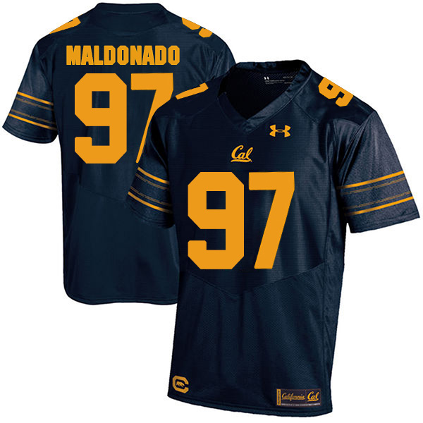 Aaron Maldonado California Golden Bears Men's Jersey - #97 NCAA Navy Blue Stitched Authentic