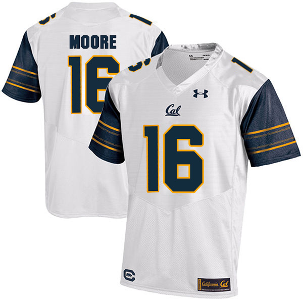 Collin Moore California Golden Bears Men's Jersey - #16 NCAA White Stitched Authentic