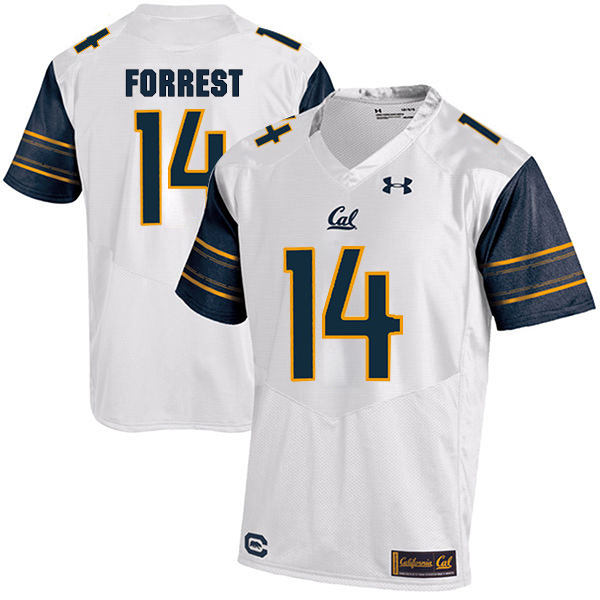 Chase Forrest California Golden Bears Men's Jersey - #14 NCAA White Stitched Authentic