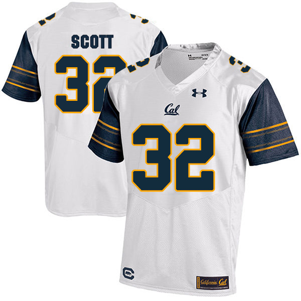 Daniel Scott California Golden Bears Men's Jersey - #32 NCAA White Stitched Authentic
