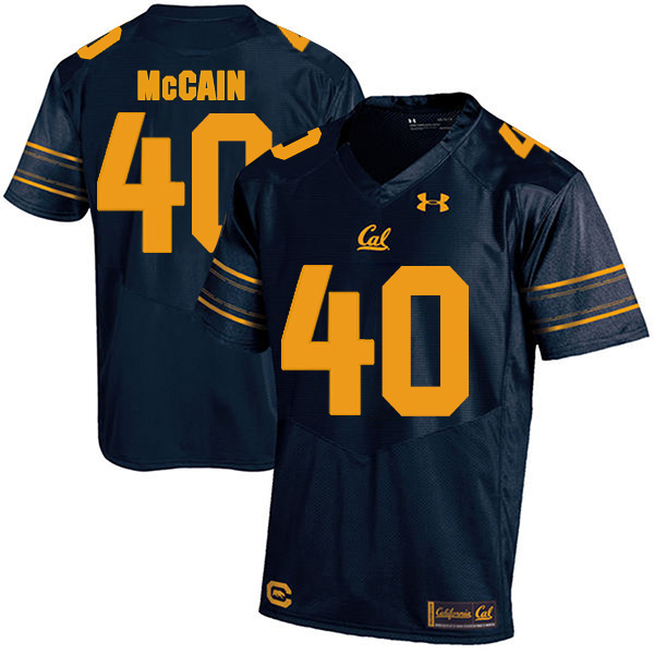 Chris McCain California Golden Bears Men's Jersey - #40 NCAA Navy Blue Stitched Authentic