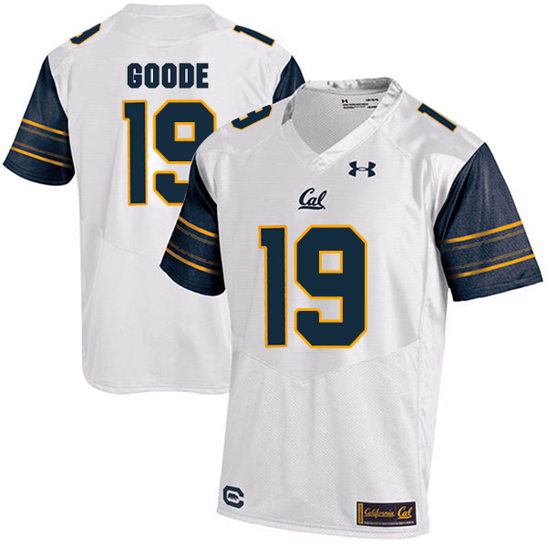 Cameron Goode California Golden Bears Men's Jersey - #19 NCAA White Stitched Authentic