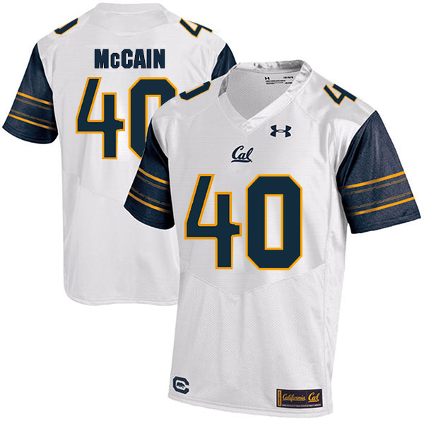 Chris McCain California Golden Bears Men's Jersey - #40 NCAA White Stitched Authentic