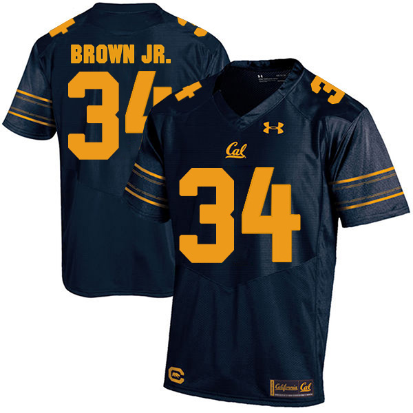 Christopher Brown Jr. California Golden Bears Men's Jersey - #34 NCAA Navy Blue Stitched Authentic