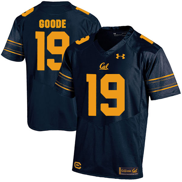 Cameron Goode California Golden Bears Men's Jersey - #19 NCAA Navy Blue Stitched Authentic