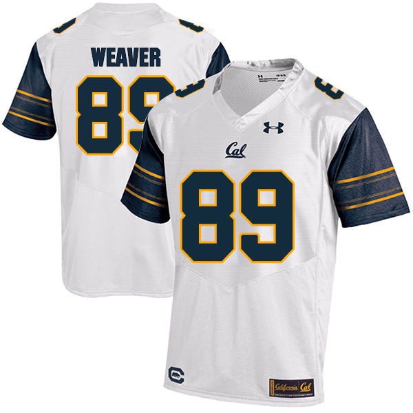Evan Weaver California Golden Bears Men's Jersey - #89 NCAA White Stitched Authentic
