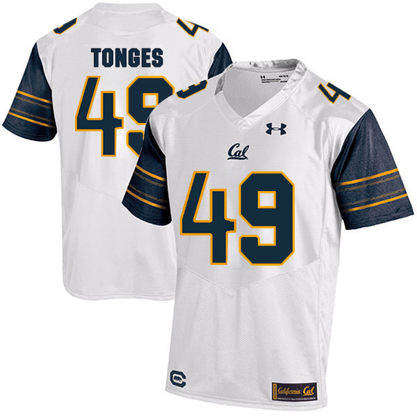 Jake Tonges California Golden Bears Men's Jersey - #49 NCAA White Stitched Authentic