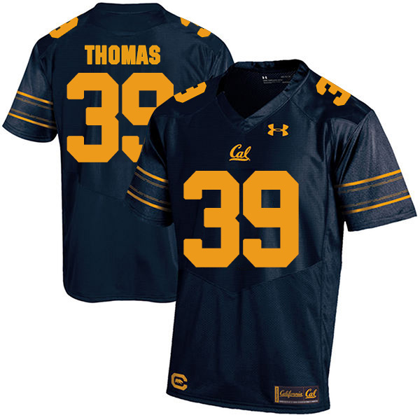 Greg Thomas California Golden Bears Men's Jersey - #39 NCAA Navy Blue Stitched Authentic