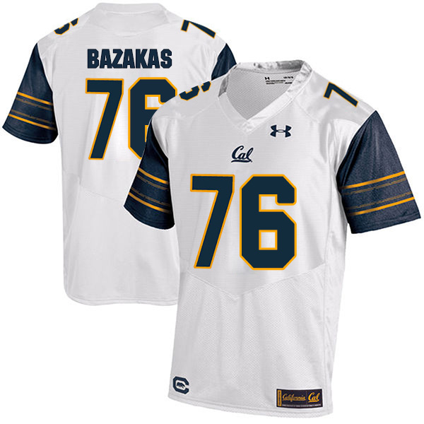 Henry Bazakas California Golden Bears Men's Jersey - #76 NCAA White Stitched Authentic