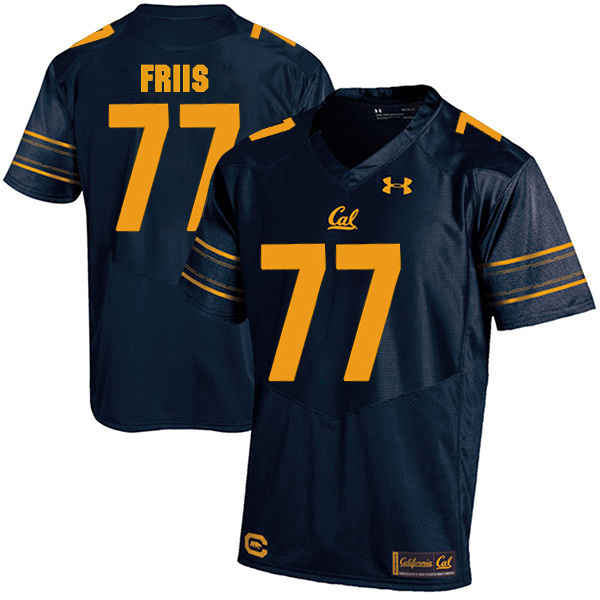 Jasper Friis California Golden Bears Men's Jersey - #77 NCAA Navy Blue Stitched Authentic