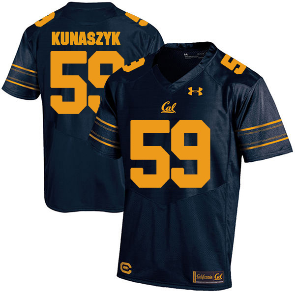 Jordan Kunaszyk California Golden Bears Men's Jersey - #59 NCAA Navy Blue Stitched Authentic