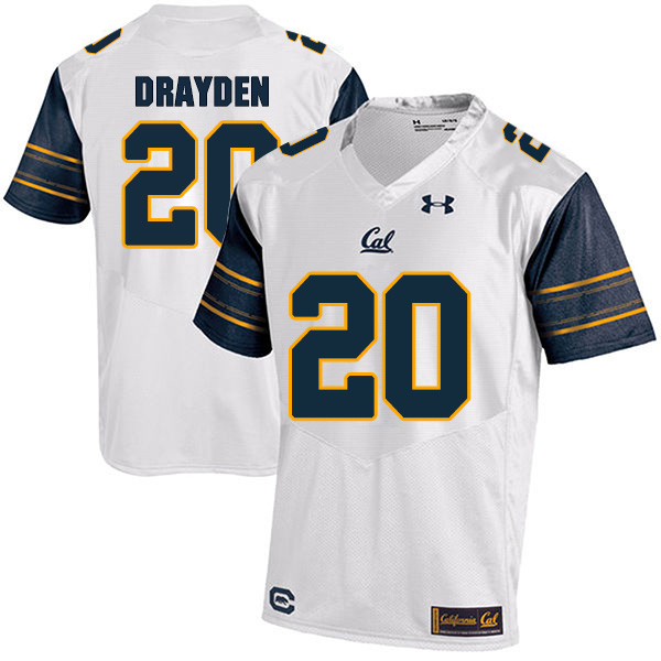 Josh Drayden California Golden Bears Men's Jersey - #20 NCAA White Stitched Authentic