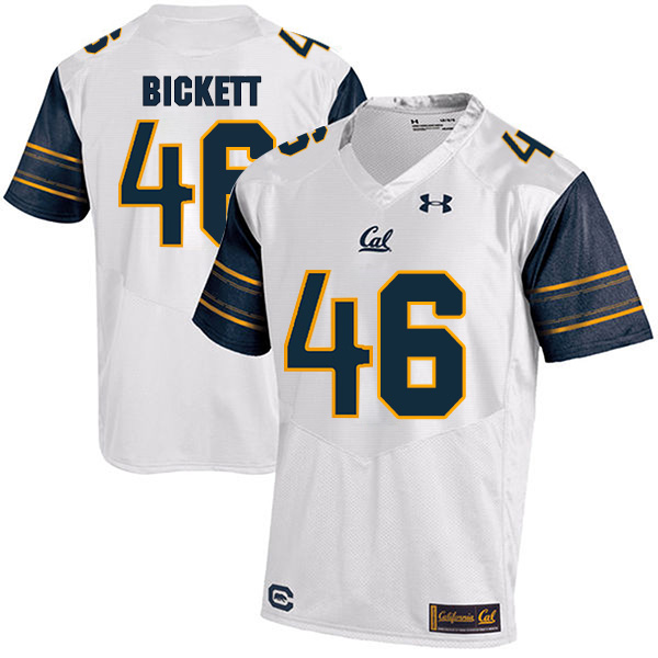 Louie Bickett California Golden Bears Men's Jersey - #46 NCAA White Stitched Authentic