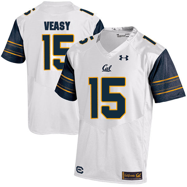Jordan Veasy California Golden Bears Men's Jersey - #15 NCAA White Stitched Authentic