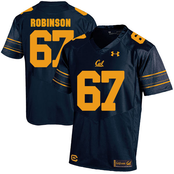 Matt Robinson California Golden Bears Men's Jersey - #67 NCAA Navy Blue Stitched Authentic