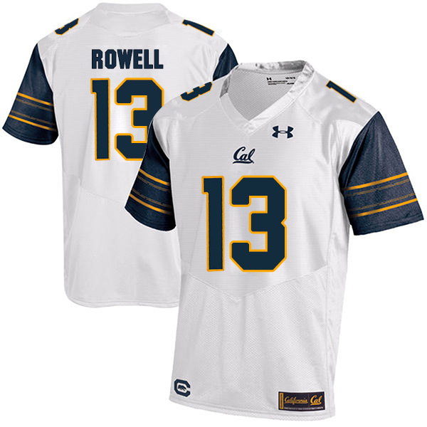 Robby Rowell California Golden Bears Men's Jersey - #13 NCAA White Stitched Authentic